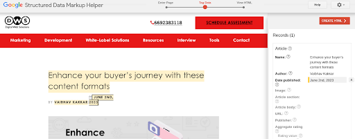 Schema Markup Strategy