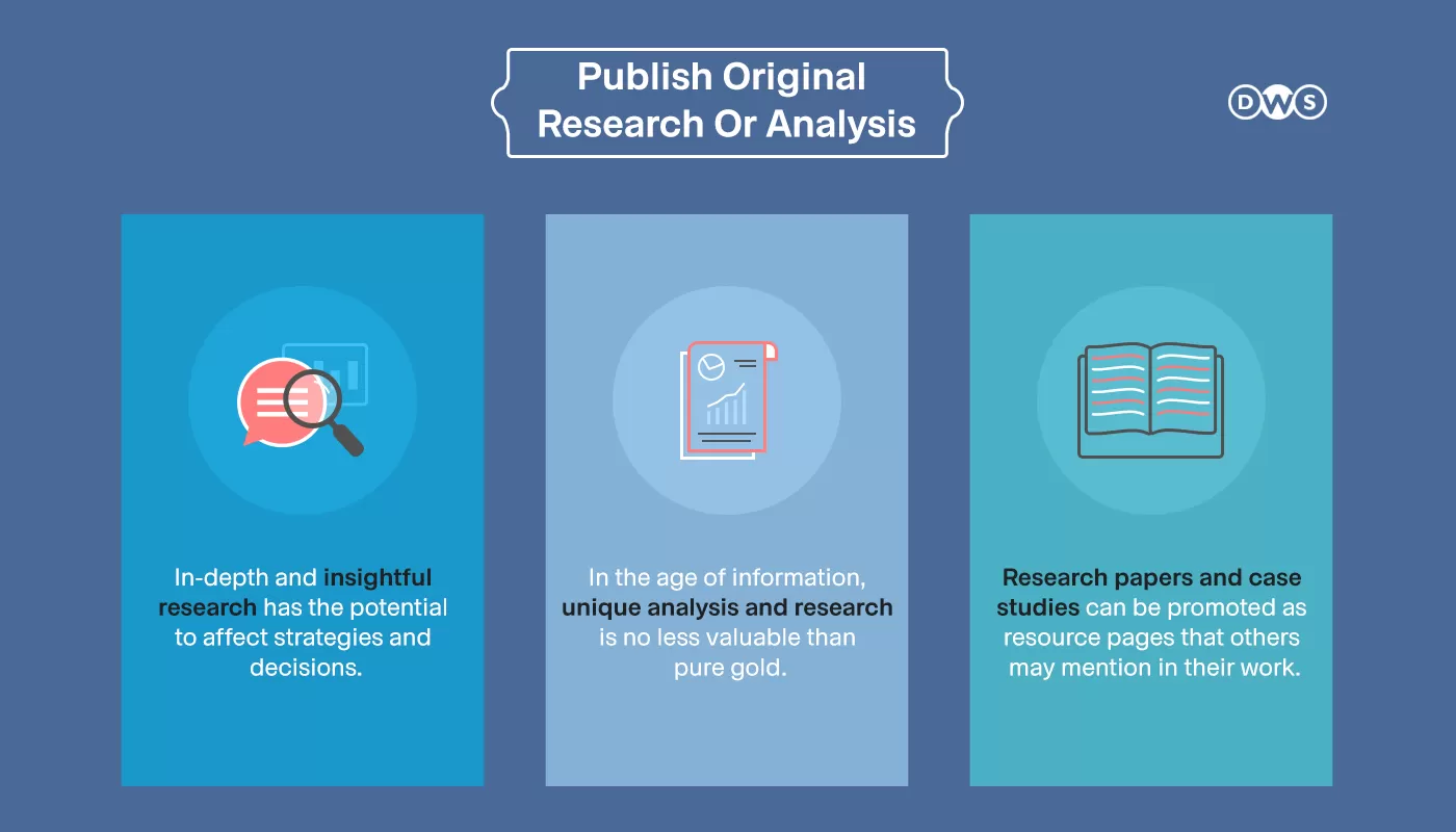 Publish Original Research, Surveys Or Analysis Reports
