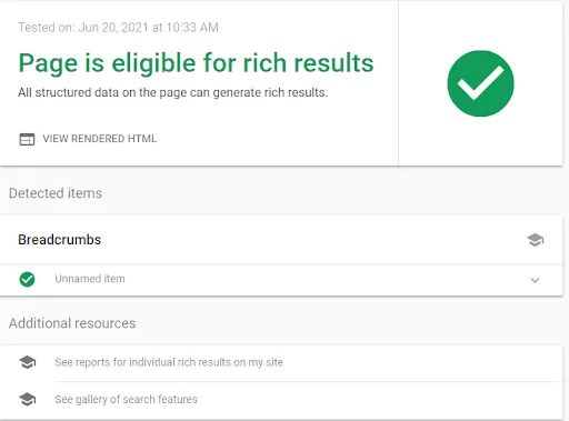 Rich Results Test