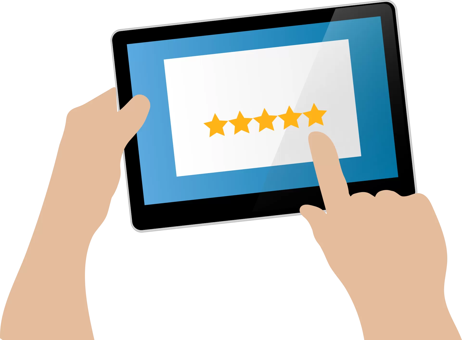 Place rating requests inside the app itself