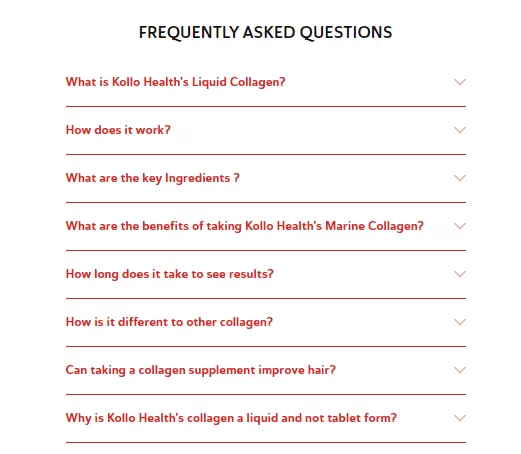Include A FAQ Section